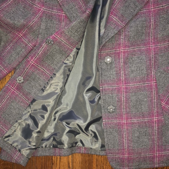 EUC Talbots plaid wool blazer - Picture 4 of 8